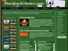 Tablet Screenshot of blackjackchoice.com